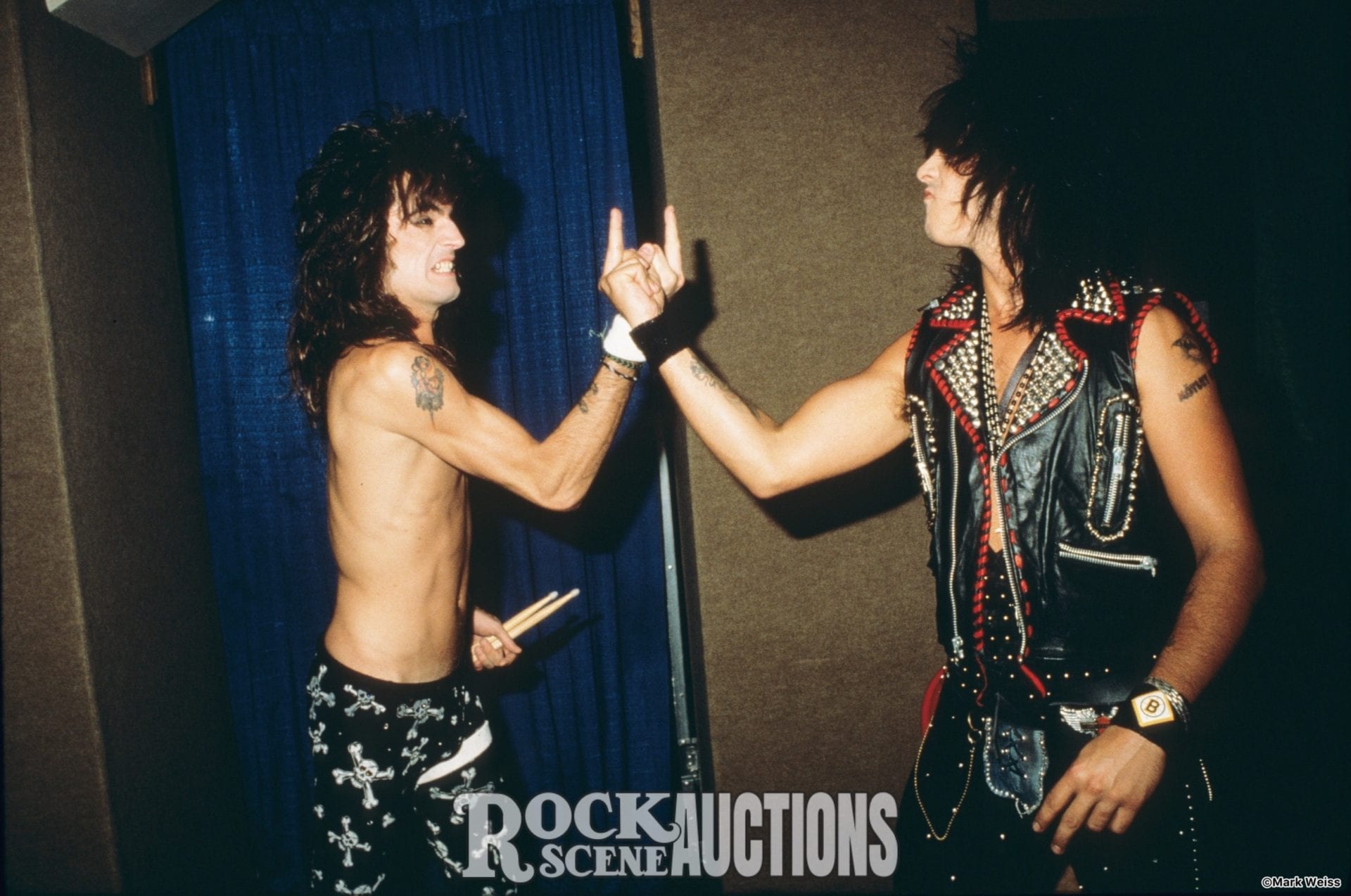 Tommy Lee and Nikki Sixx - 1987 - Rock Scene Auctions